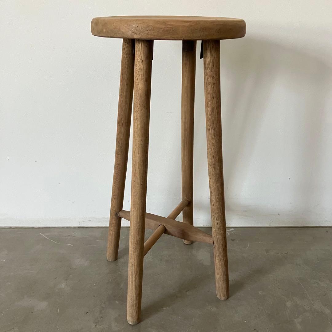 レトロ　古道具　古家具　古民家　剥離家具　ストリップド　丸椅子　南京椅子　木製