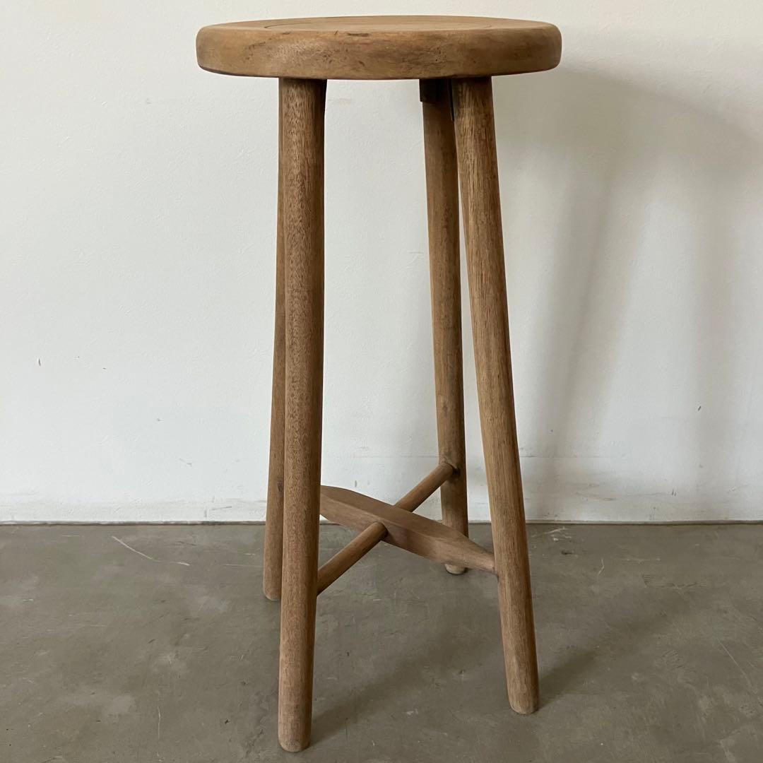 レトロ　古道具　古家具　古民家　剥離家具　ストリップド　丸椅子　南京椅子　木製