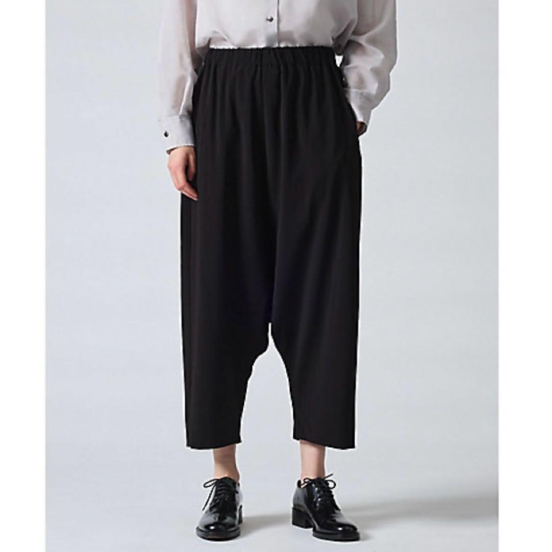 美品　ミズイロインド　サルエルパンツ　ブラック　2(Ｌ)