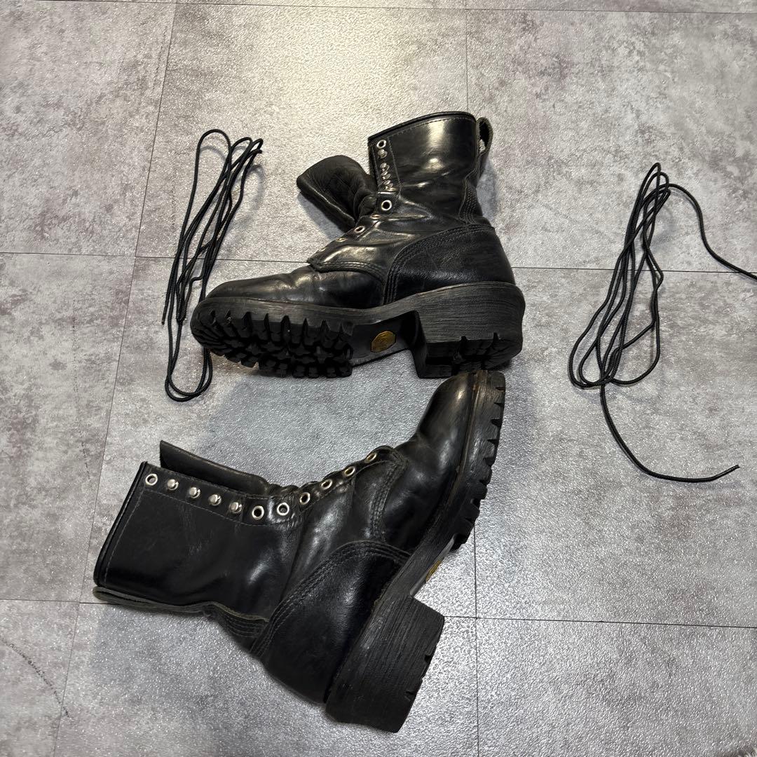 redwing ロガーブーツ　ブラック　ヴィンテージ　アメカジ　オールブラック
