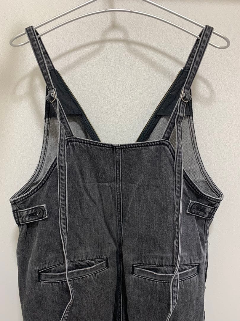 DouDou 細紐デニムフロントジップサロペット ♡