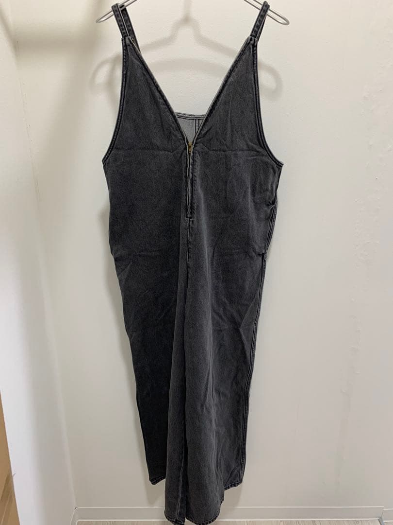 DouDou 細紐デニムフロントジップサロペット ♡