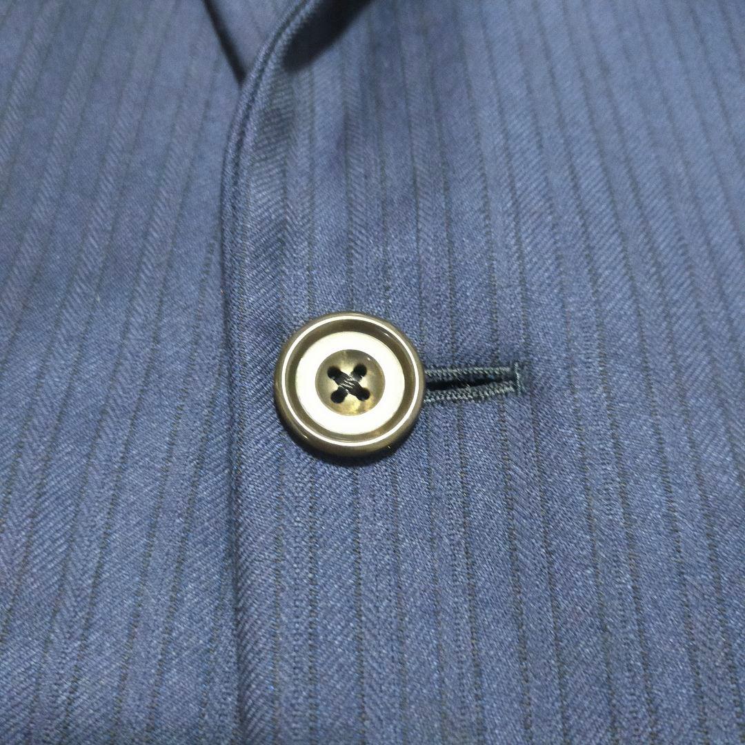 【紳士の装い】タケオキクチ×御幸毛織・スリーピーススーツ・ネイビーストライプ・S