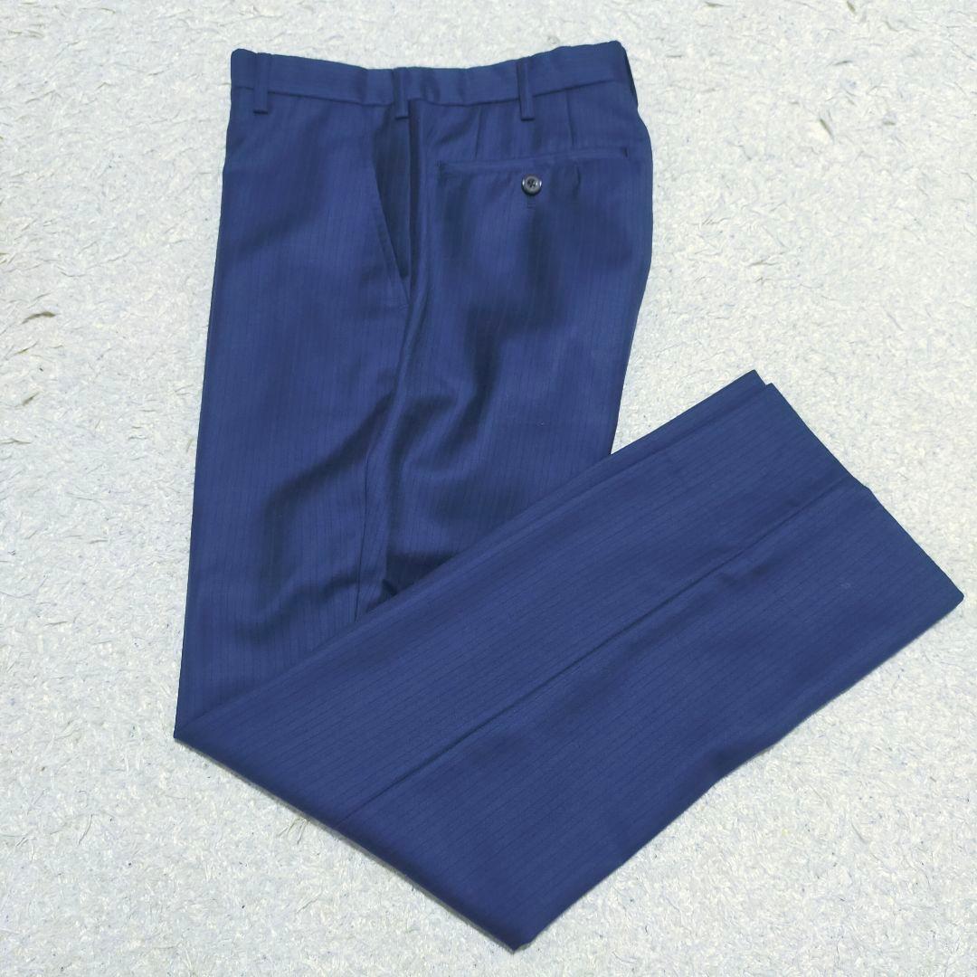 【紳士の装い】タケオキクチ×御幸毛織・スリーピーススーツ・ネイビーストライプ・S