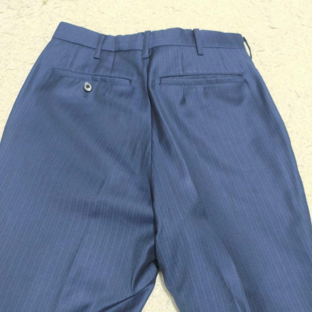 【紳士の装い】タケオキクチ×御幸毛織・スリーピーススーツ・ネイビーストライプ・S