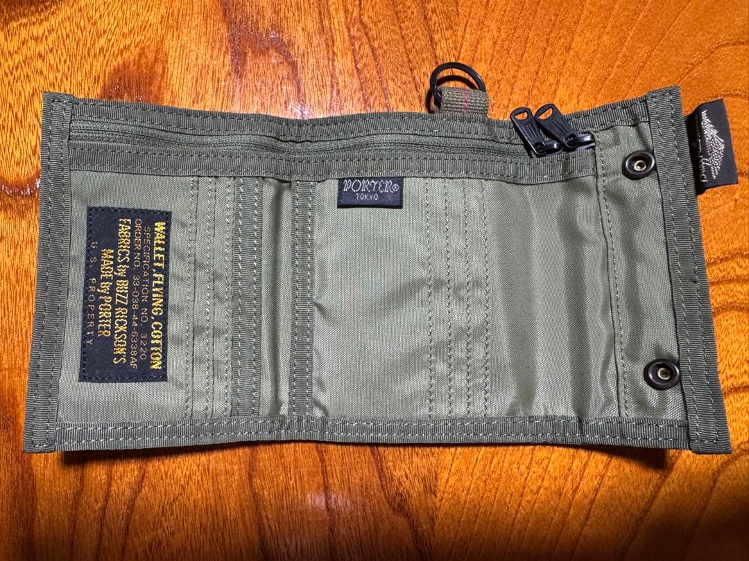 極美品 PORTER バズリクソンズ コラボ 別注 三つ折り財布 ウォレット