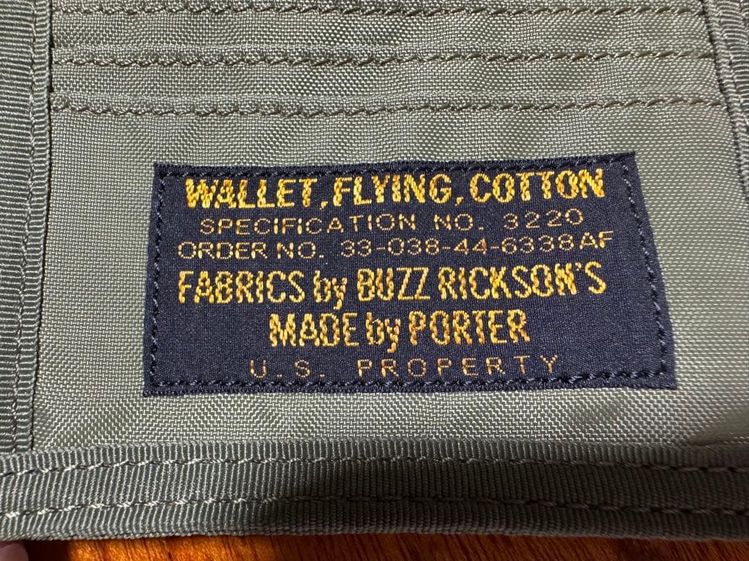 極美品 PORTER バズリクソンズ コラボ 別注 三つ折り財布 ウォレット
