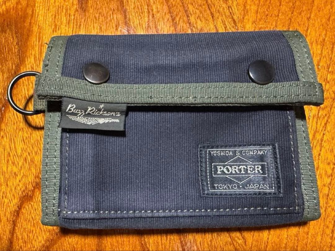 極美品 PORTER バズリクソンズ コラボ 別注 三つ折り財布 ウォレット
