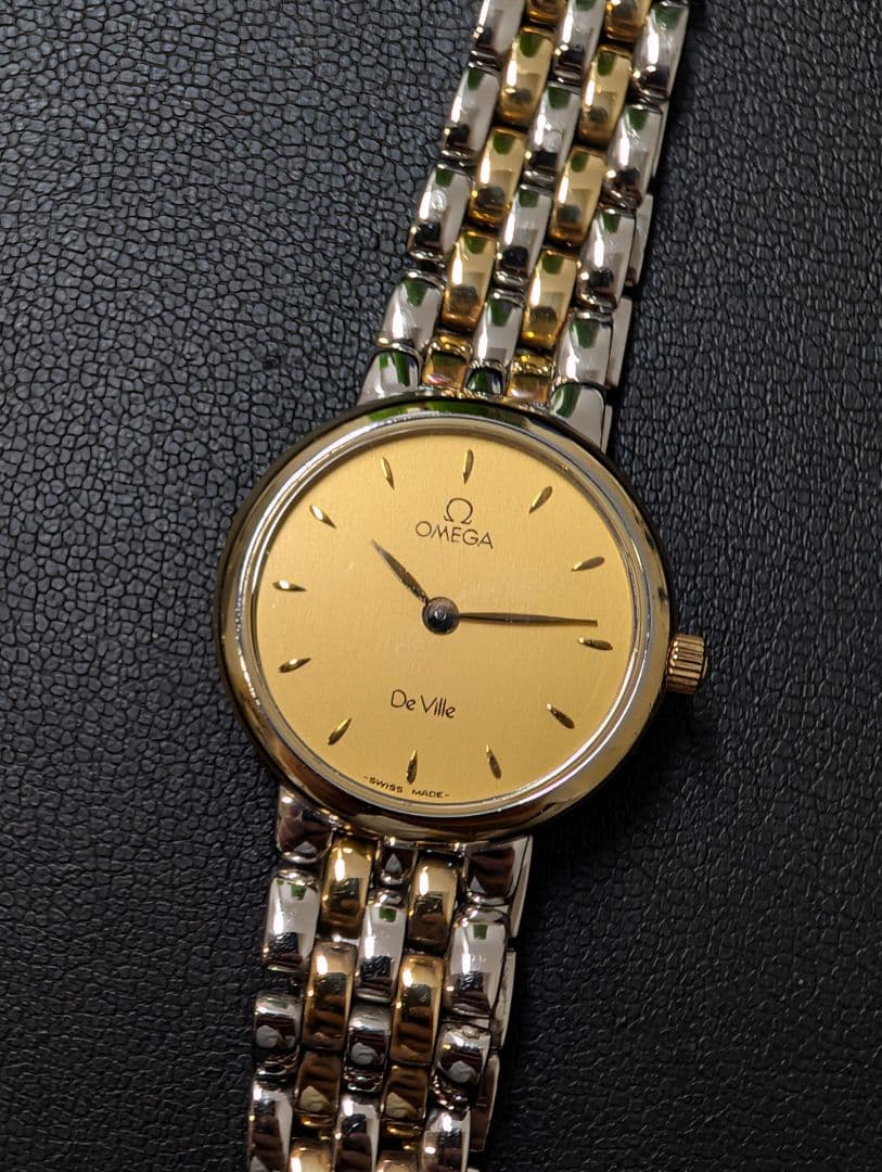 OMEGA De Ville ゴールド シルバー 腕時計 不動