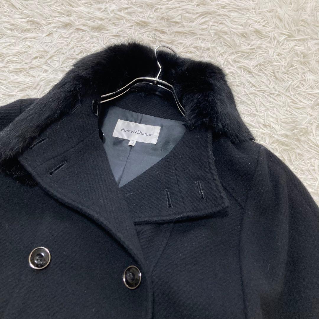 Pinky&Dianne✨ポンチョ　ケープ アンゴラウール　ラビットファー