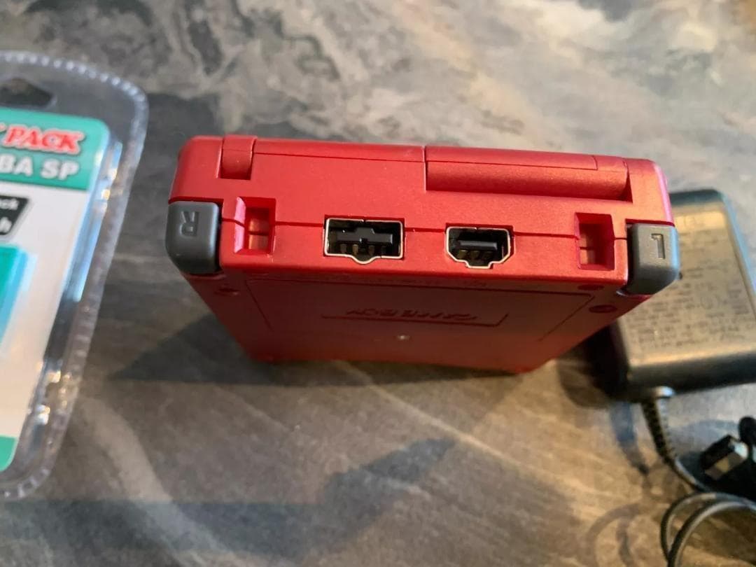 美品 シェル交換品 ゲームボーイアドバンスsp グラードンエディション