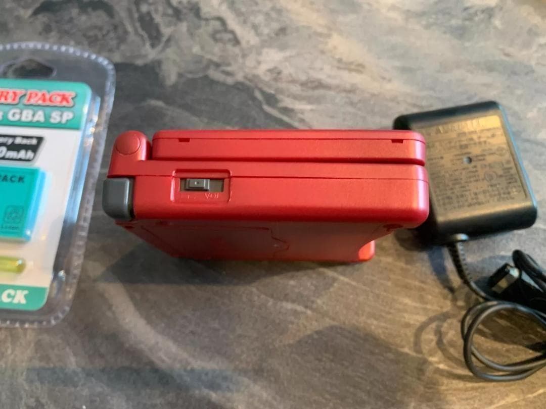 美品 シェル交換品 ゲームボーイアドバンスsp グラードンエディション