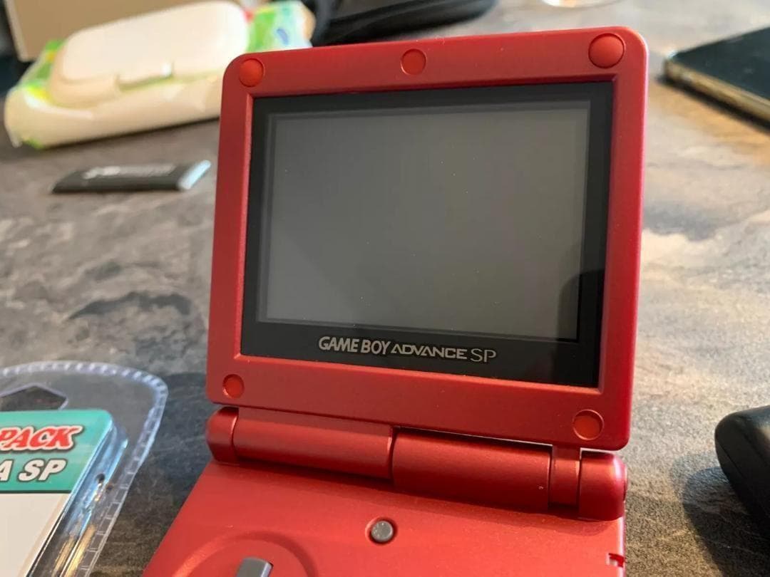 美品 シェル交換品 ゲームボーイアドバンスsp グラードンエディション