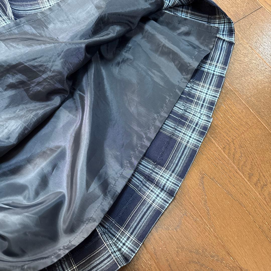 ポンポネットジュニアM（150）ネイビー チェック柄 スーツ・ブレザー セット