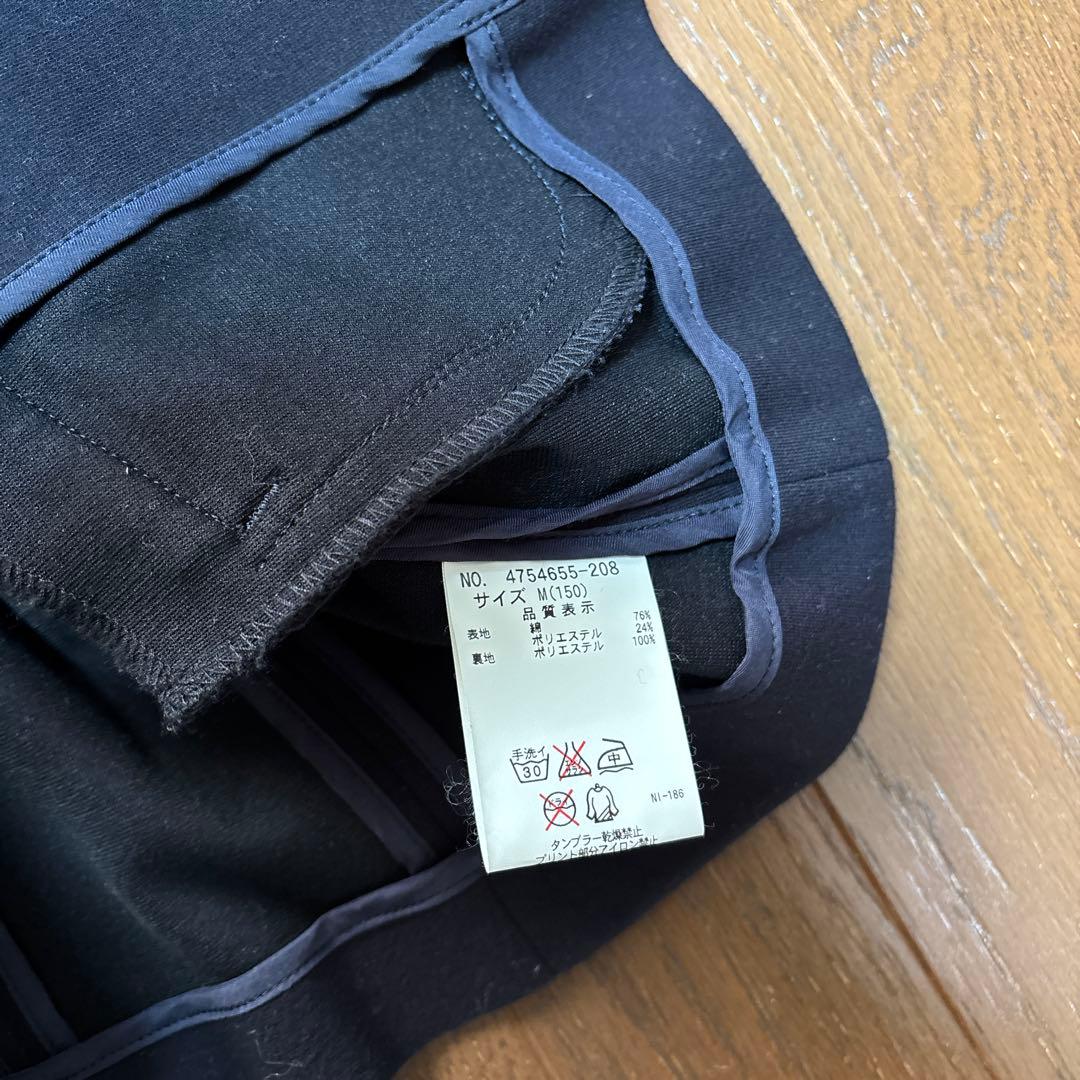 ポンポネットジュニアM（150）ネイビー チェック柄 スーツ・ブレザー セット