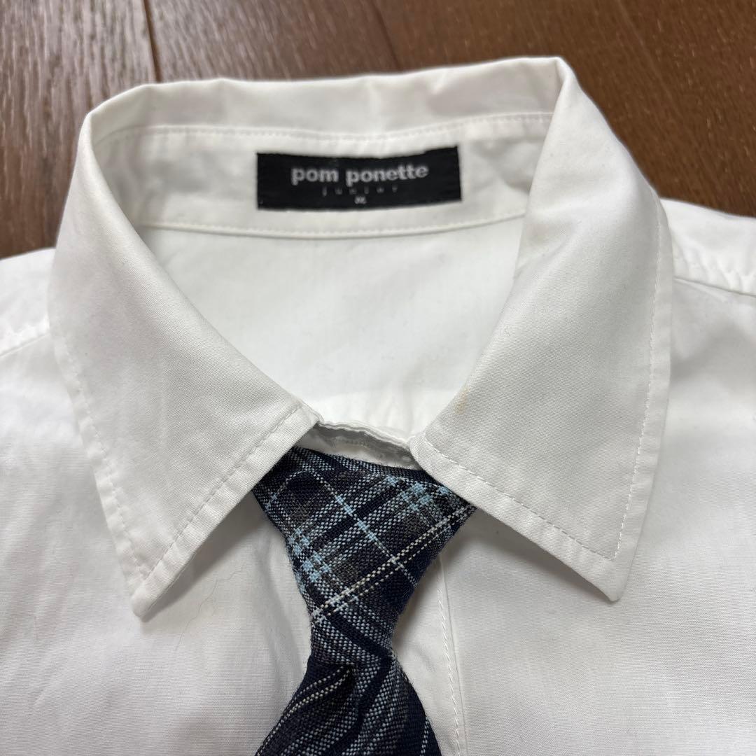 ポンポネットジュニアM（150）ネイビー チェック柄 スーツ・ブレザー セット