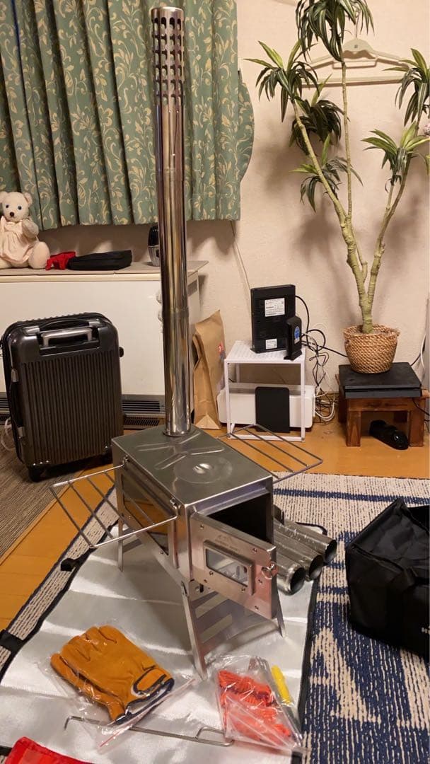 ステンレス製　薪ストーブ