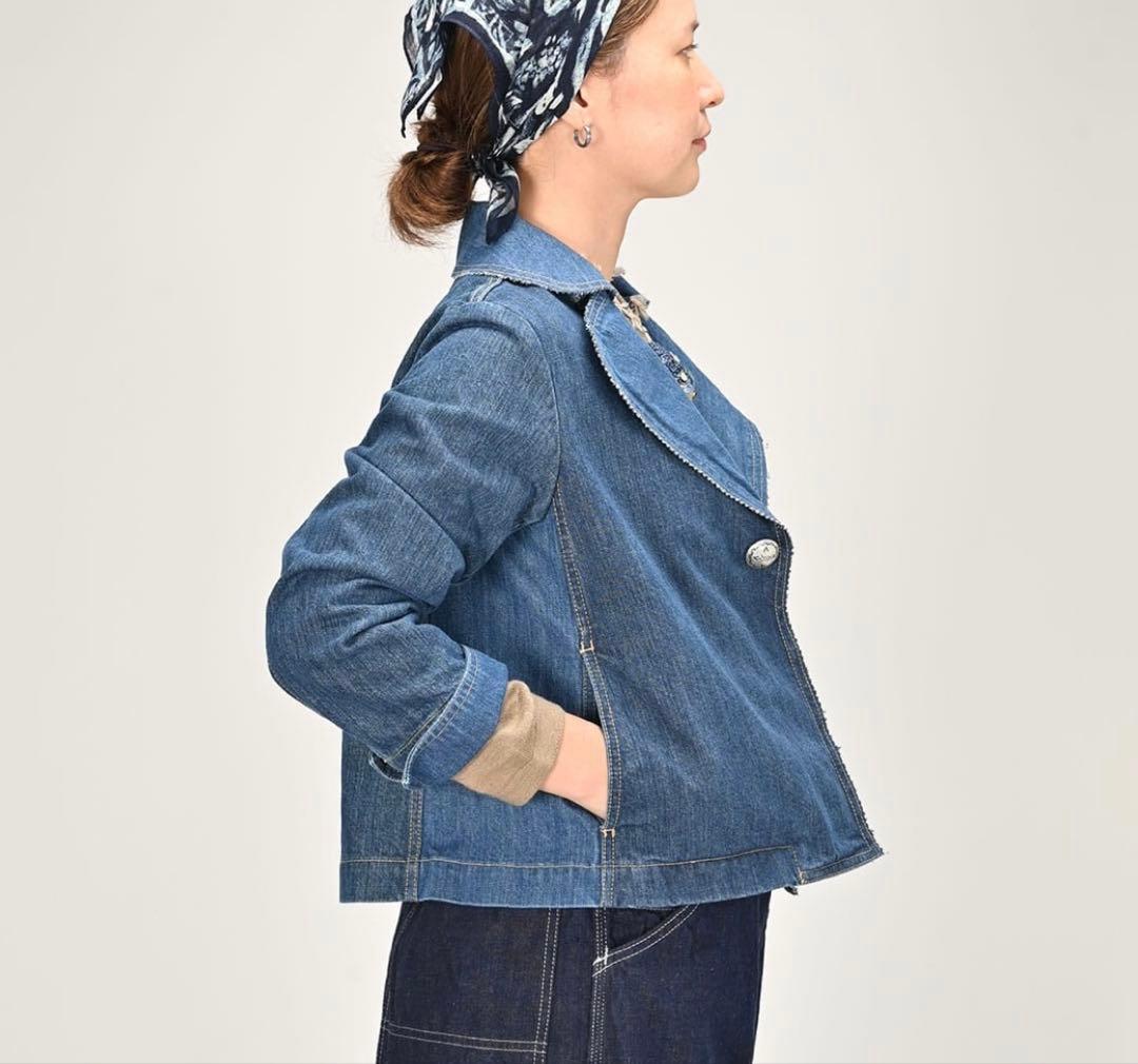 45R ライ麦デニムのレフアジャケット（淡） ¥70,400