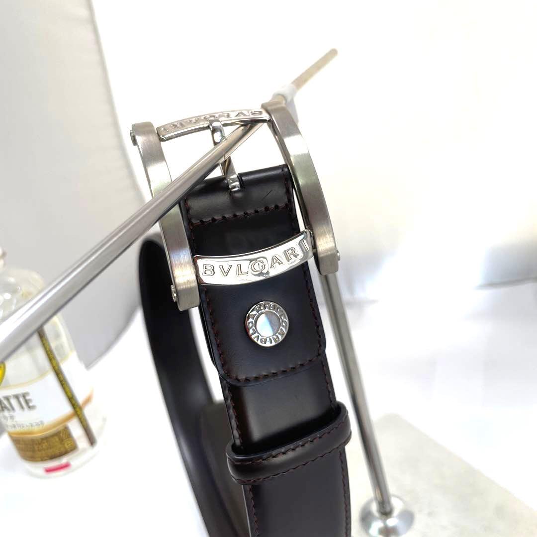 正規 ブルガリ アショーマ ウォッチベゼルバックル ベルト ブラックブラウン