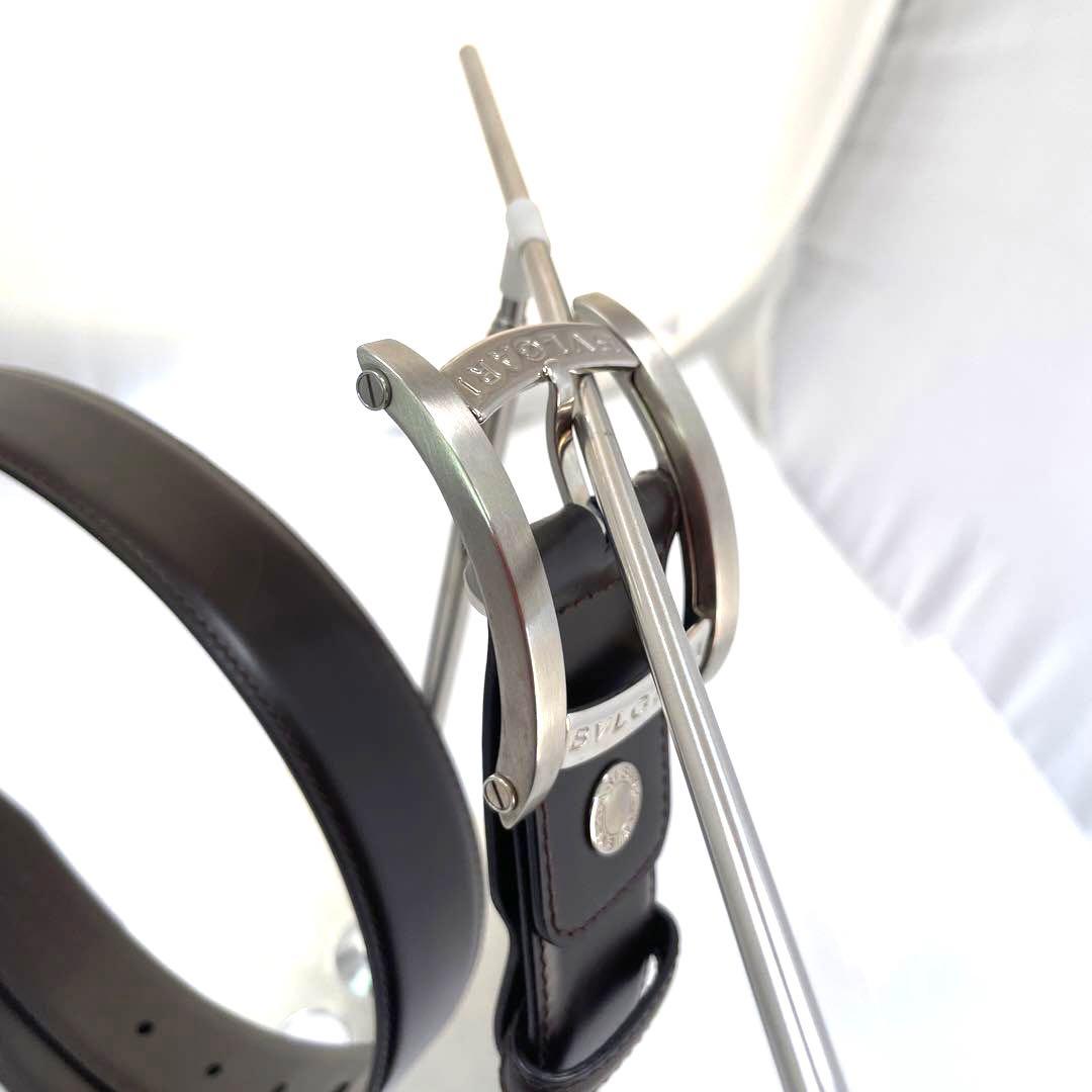 正規 ブルガリ アショーマ ウォッチベゼルバックル ベルト ブラックブラウン