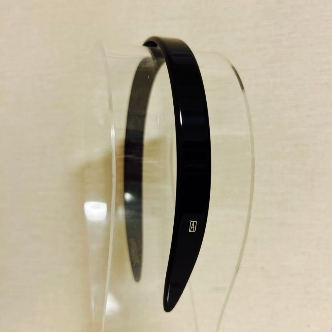 アレクサンドルドゥパリ アセテート　カチューシャ　1.5cm幅　黒　新品未使用