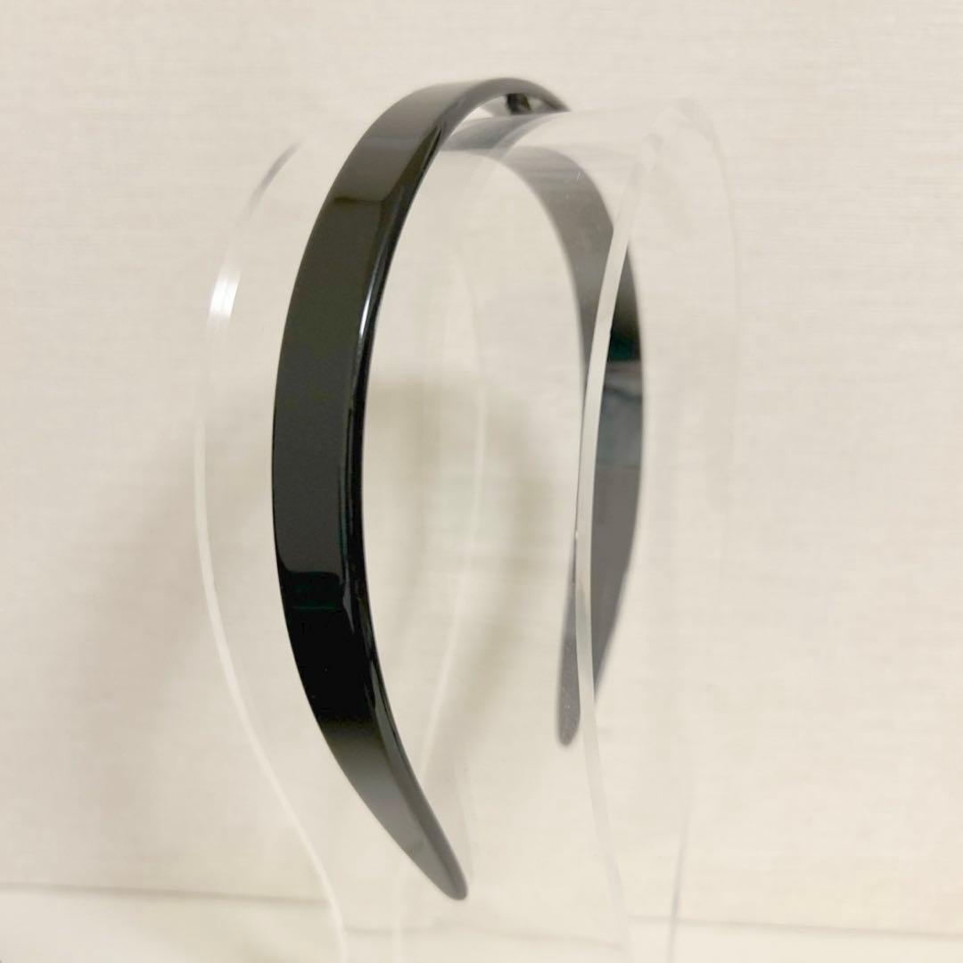 アレクサンドルドゥパリ アセテート　カチューシャ　1.5cm幅　黒　新品未使用