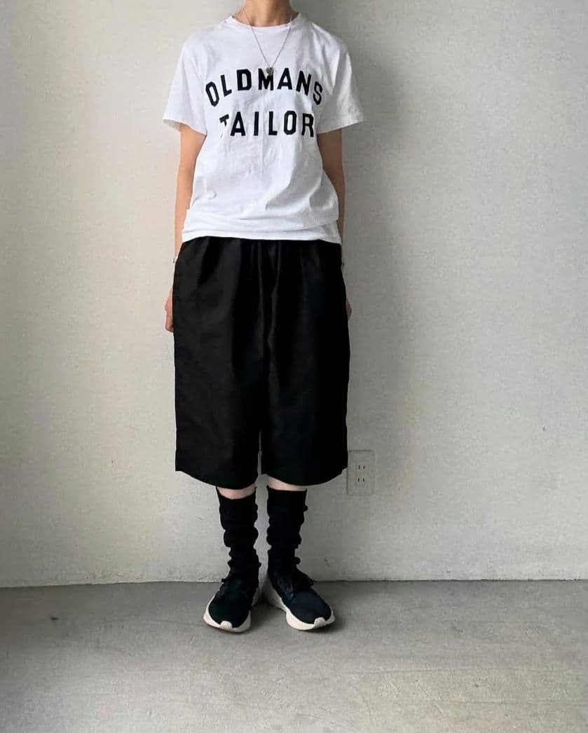 く*ま様 ガーメントダイタイプライターハーフゴムパンツ