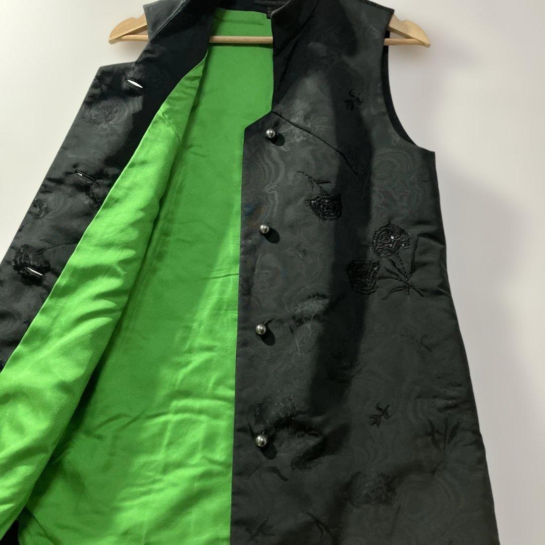 シャッツィ・チェン／刺繍　ベスト　ジレ シルク混