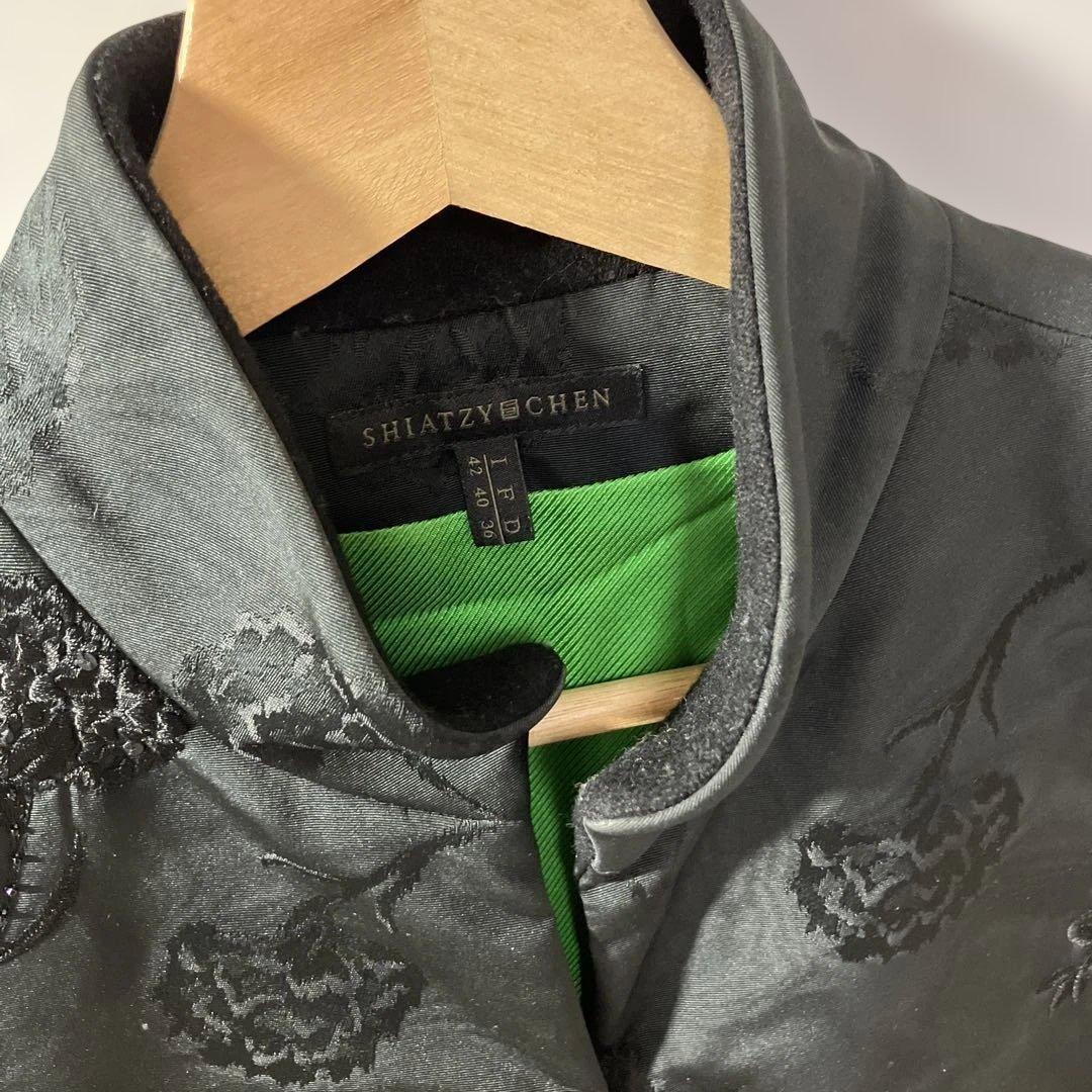 シャッツィ・チェン／刺繍　ベスト　ジレ シルク混