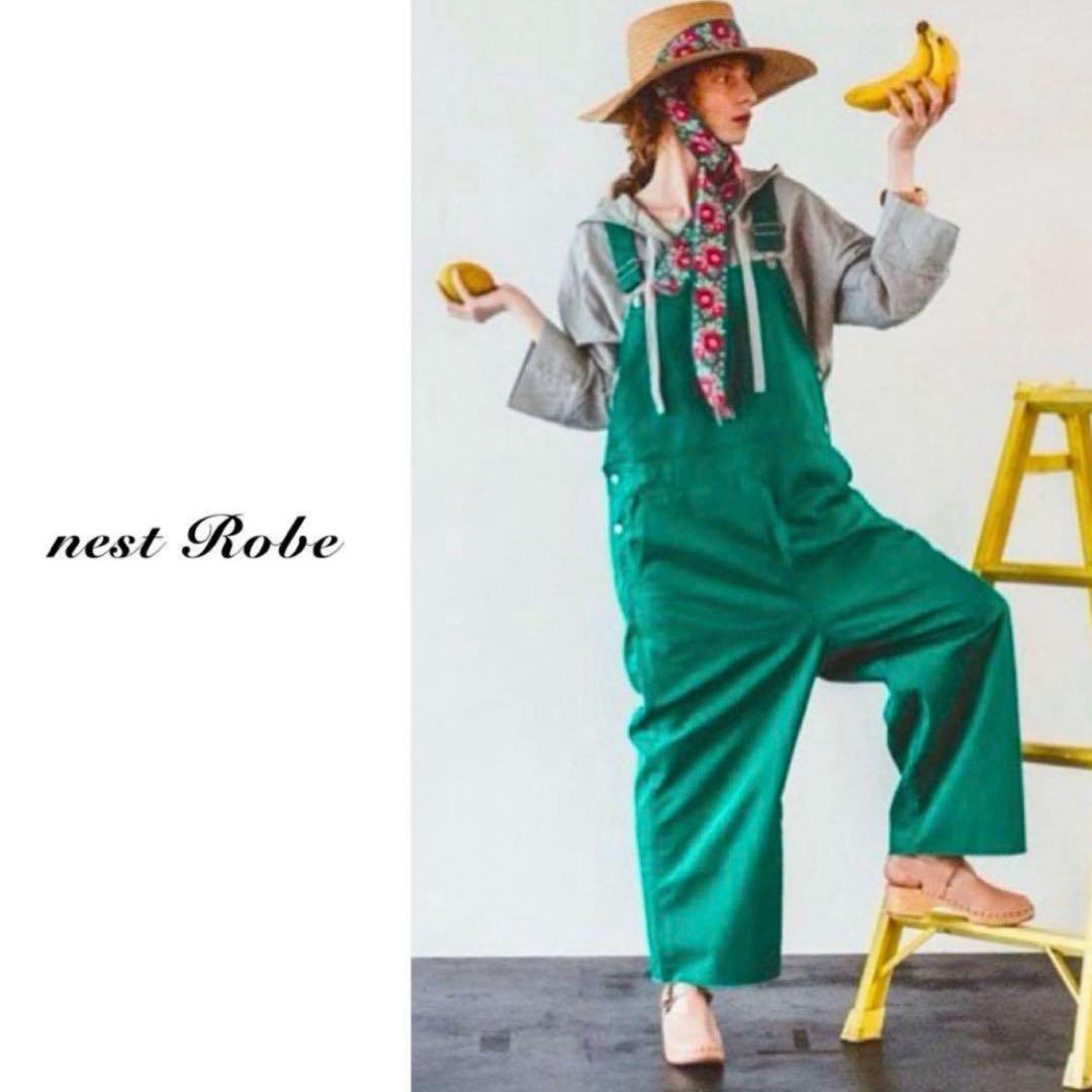 ネストローブ コットンルーズオーバーオール