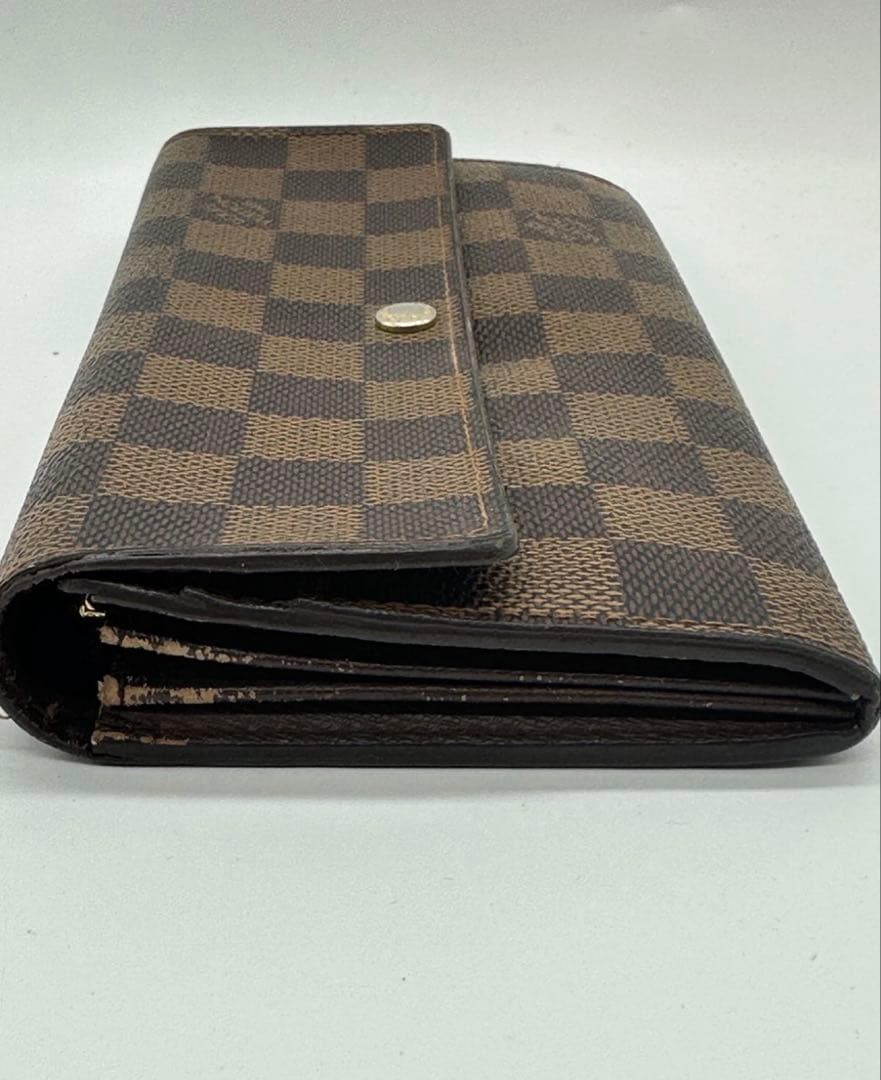 超美品 ルイヴィトン ダミエ エベヌ ポルトフォイユ サラ 財布 10カード 茶