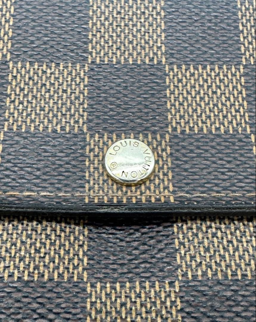 超美品 ルイヴィトン ダミエ エベヌ ポルトフォイユ サラ 財布 10カード 茶