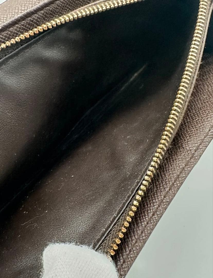 超美品 ルイヴィトン ダミエ エベヌ ポルトフォイユ サラ 財布 10カード 茶