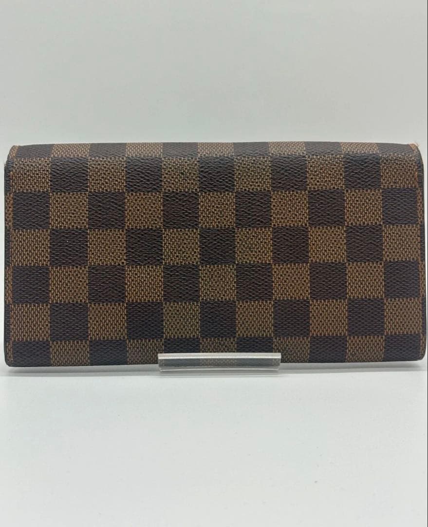 超美品 ルイヴィトン ダミエ エベヌ ポルトフォイユ サラ 財布 10カード 茶