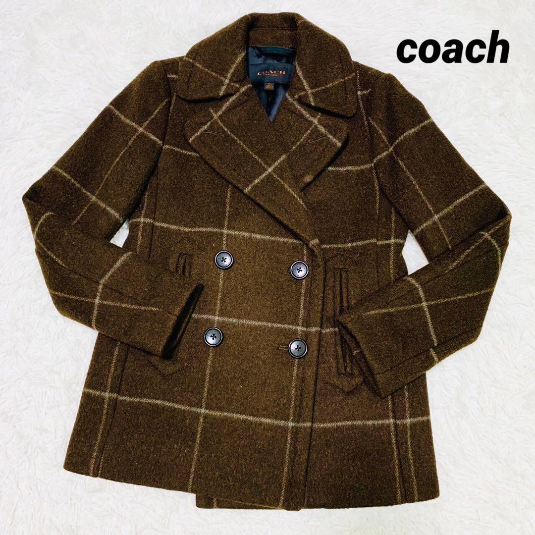 未使用級 コーチ コート ダブルブレスト ブラウン XSサイズ 高級