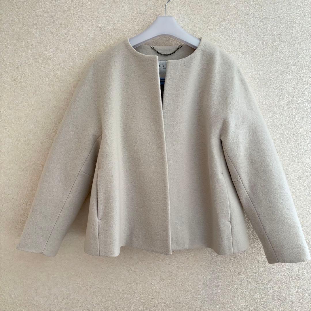 アドーア　ノーカラー　コート　ジャケット