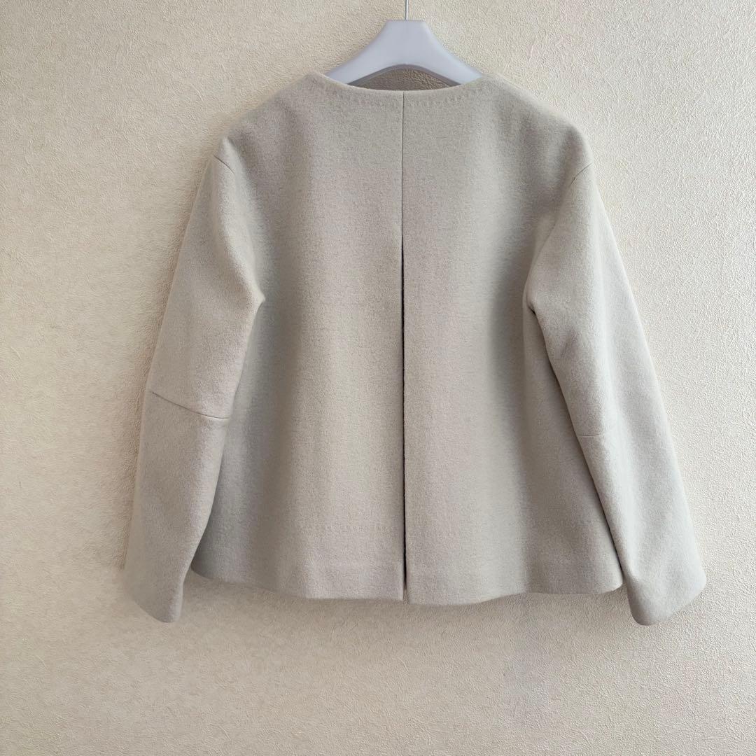 アドーア　ノーカラー　コート　ジャケット