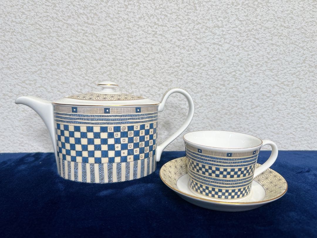 ウェッジウッド サムライ ティーポット カップ　ソーサー　ユーランダー　未使用