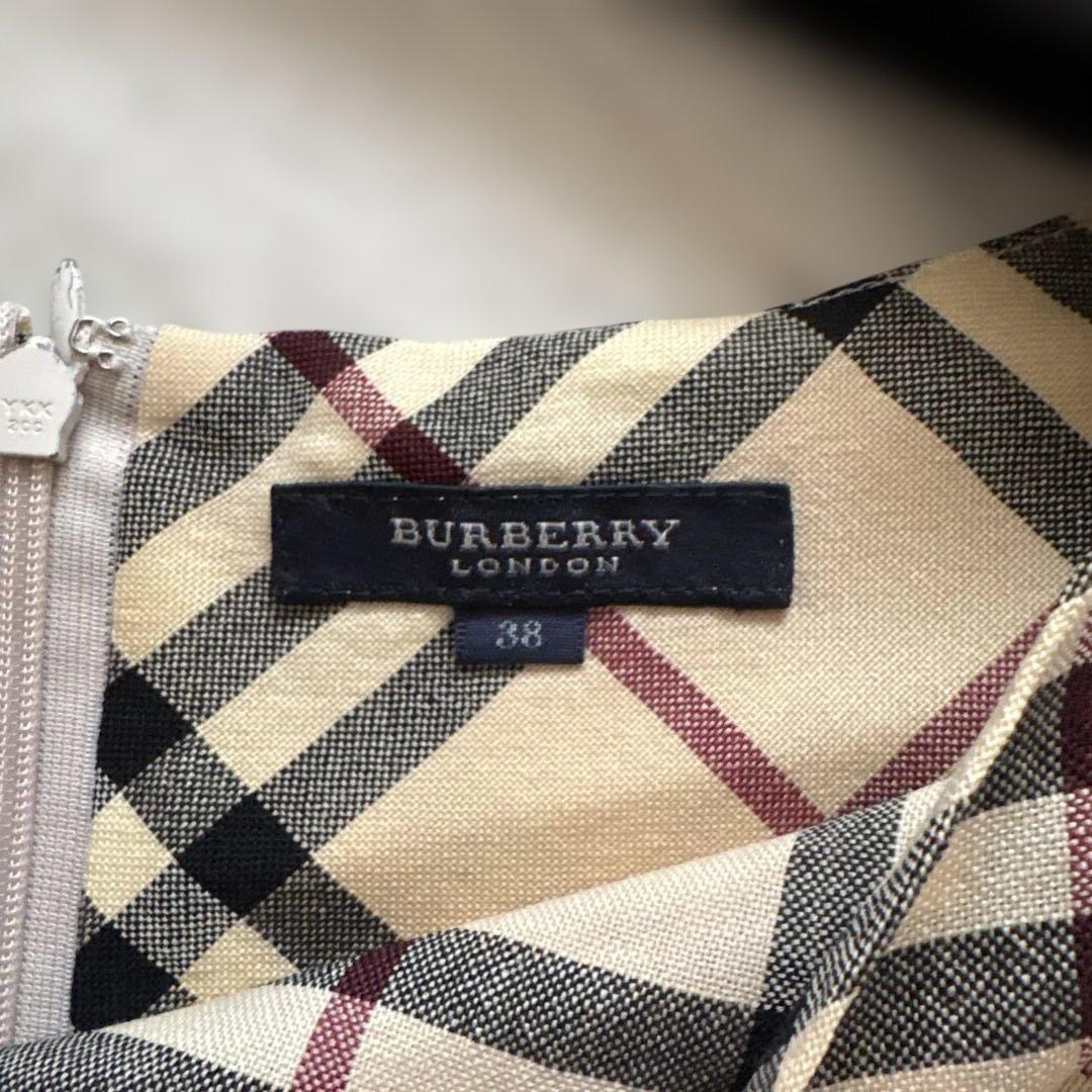 バーバリーロンドン ノースリーブ ワンピース ノバチェック メガ