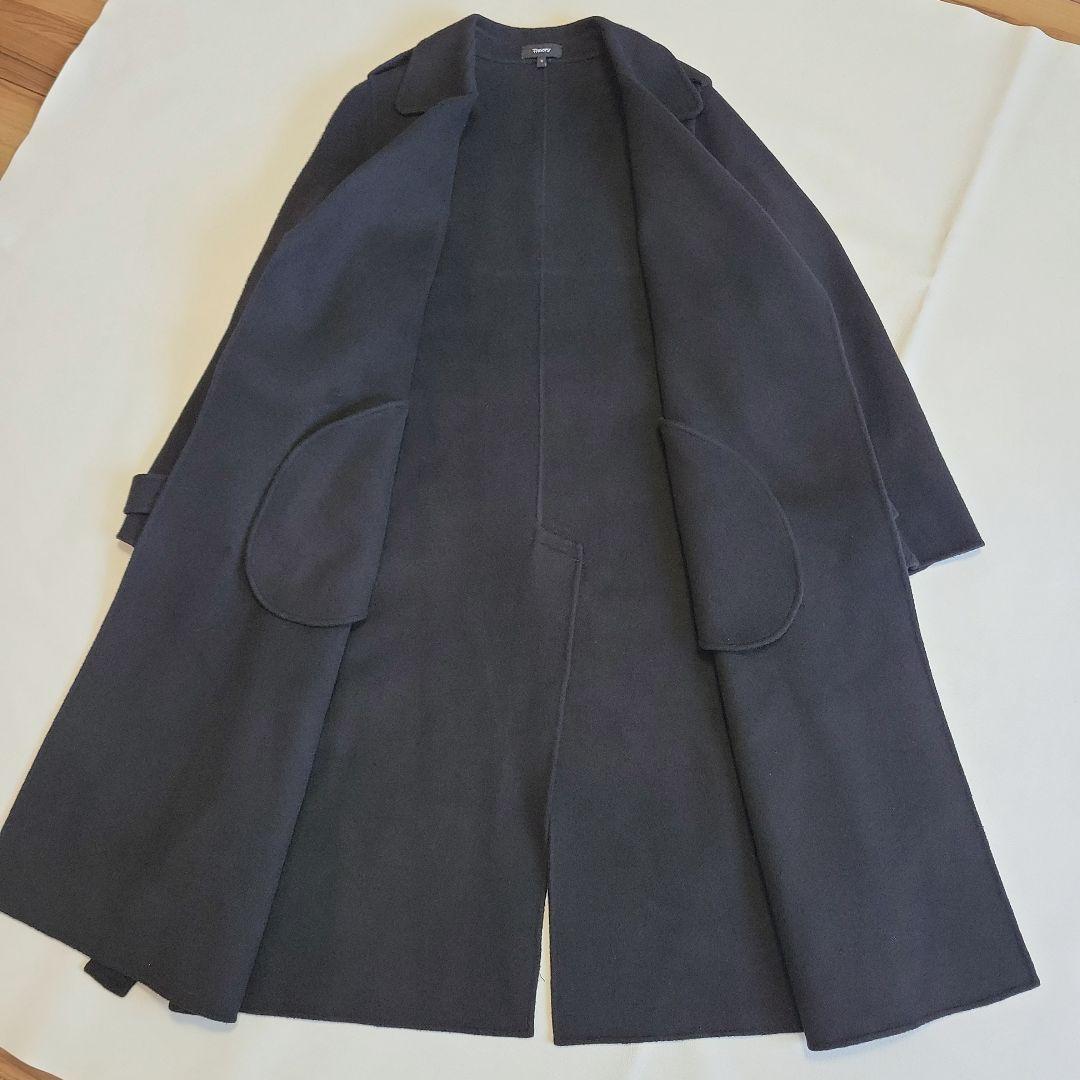 Namii様 セオリー ウールカシミヤ トレンチ型リバーコート S(9号) 黒