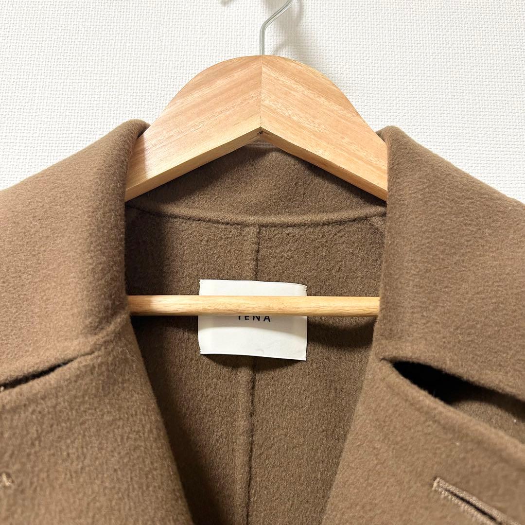 美品✨IENA スーパー160ダブルフェイス ショートコート　ブラウン　38