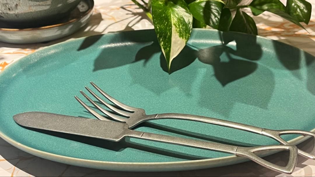 STUDIO M'パレット290オーバル皿グリーン・パープル各2枚計4枚セット