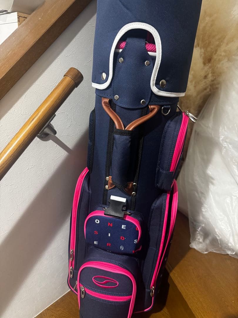 新品 ONESIDER キャディバッグ ネイビー レディース ゴルフバッグ