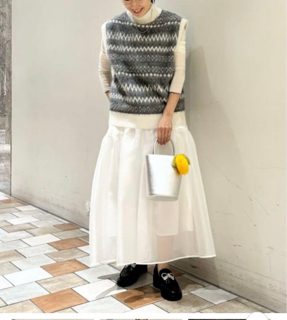 unitedarrowsフォックスカシミヤ ジャカード ニットベスト