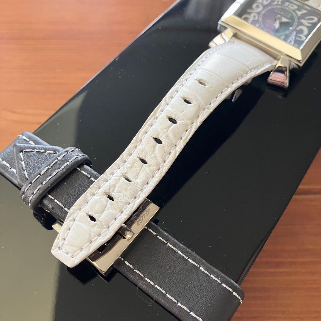 GaGa Milano ガガミラノ　ホワイトレザー 腕時計　アナログ時計