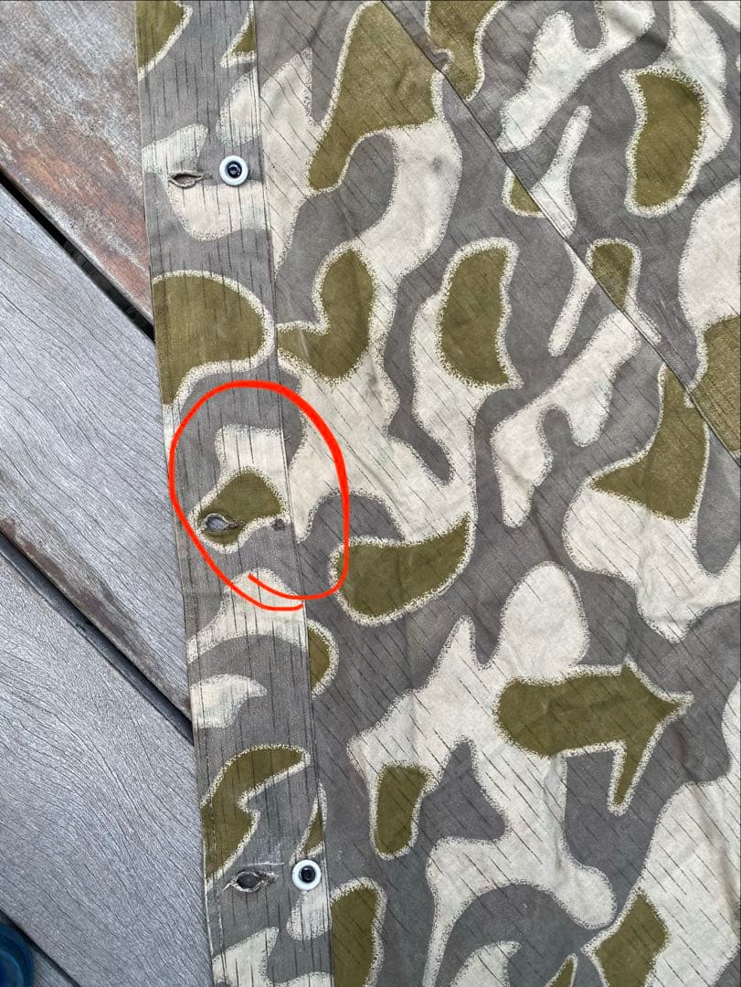 ビンテージ　オーストリア軍　スワンプカモ　ツェルトバーン　軍幕　ポンチョ②