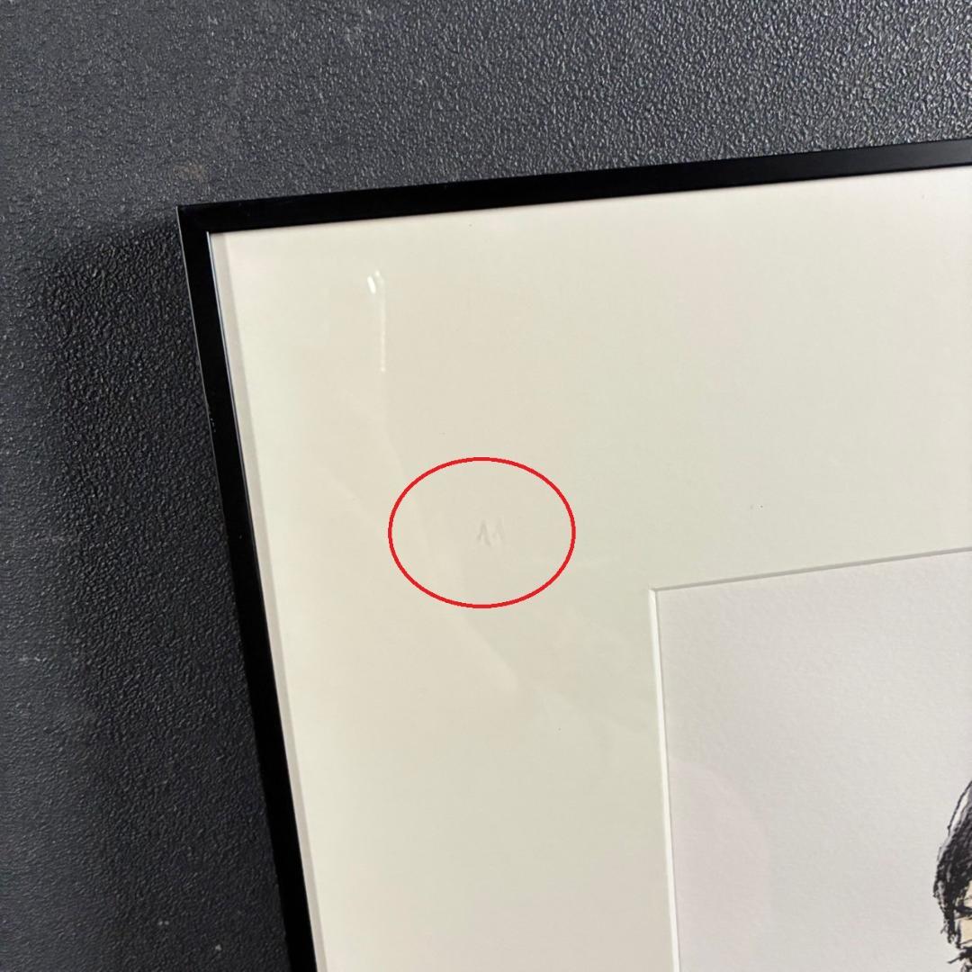 美品 池田清明「19才の肖像」リトグラフに手彩色 直筆サイン入り 画廊シール有り