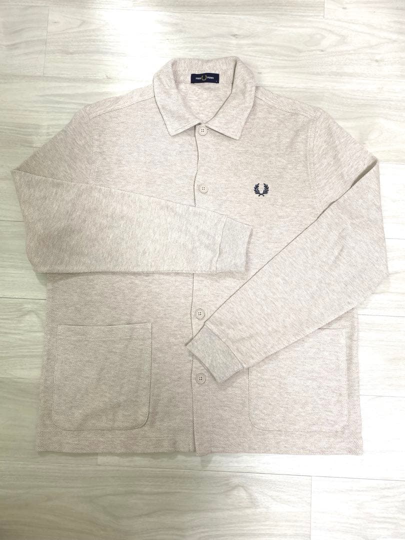 FRED PERRY/Long Sleeve Polo ベージュL