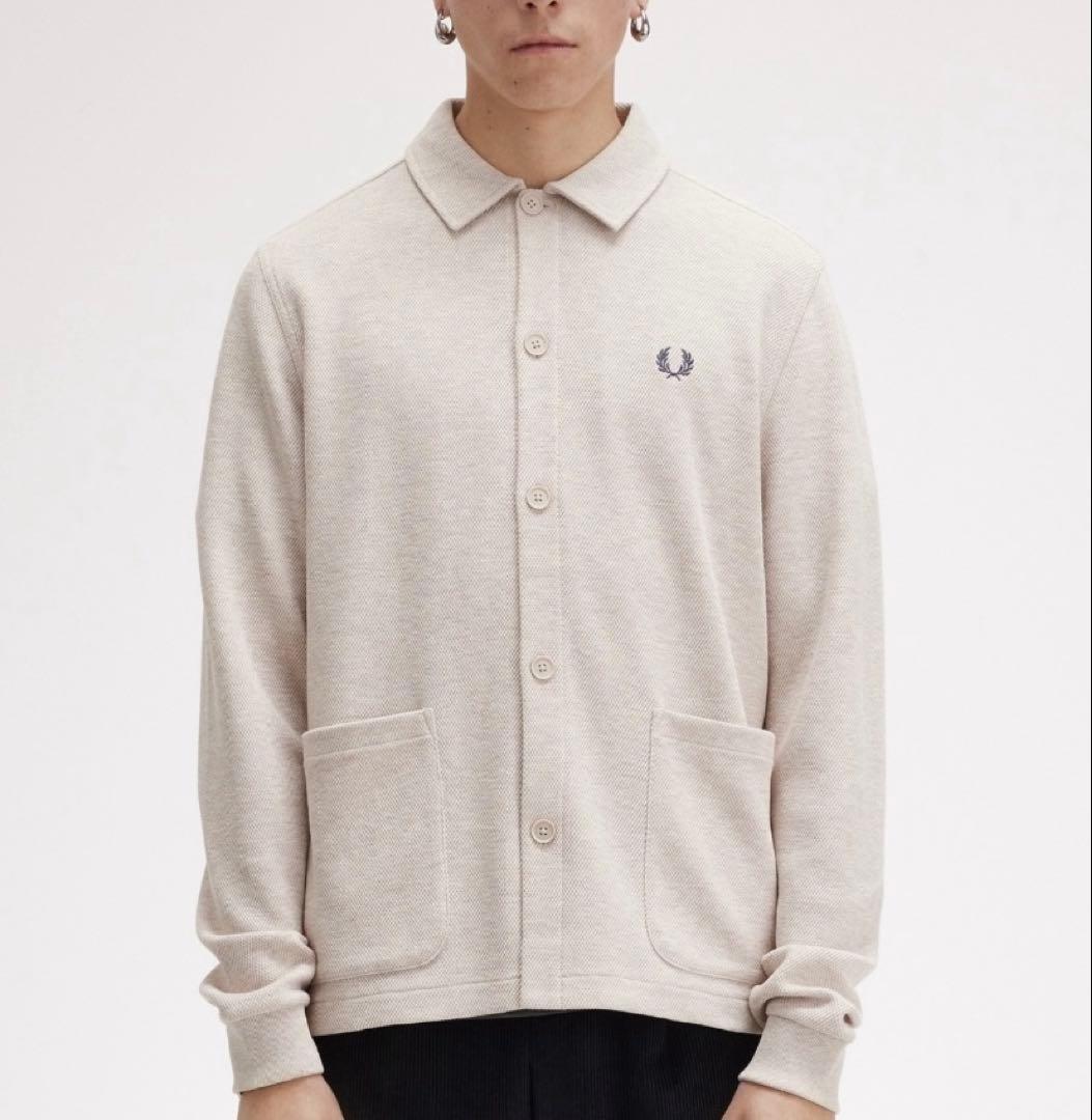 FRED PERRY/Long Sleeve Polo ベージュL