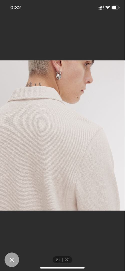 FRED PERRY/Long Sleeve Polo ベージュL